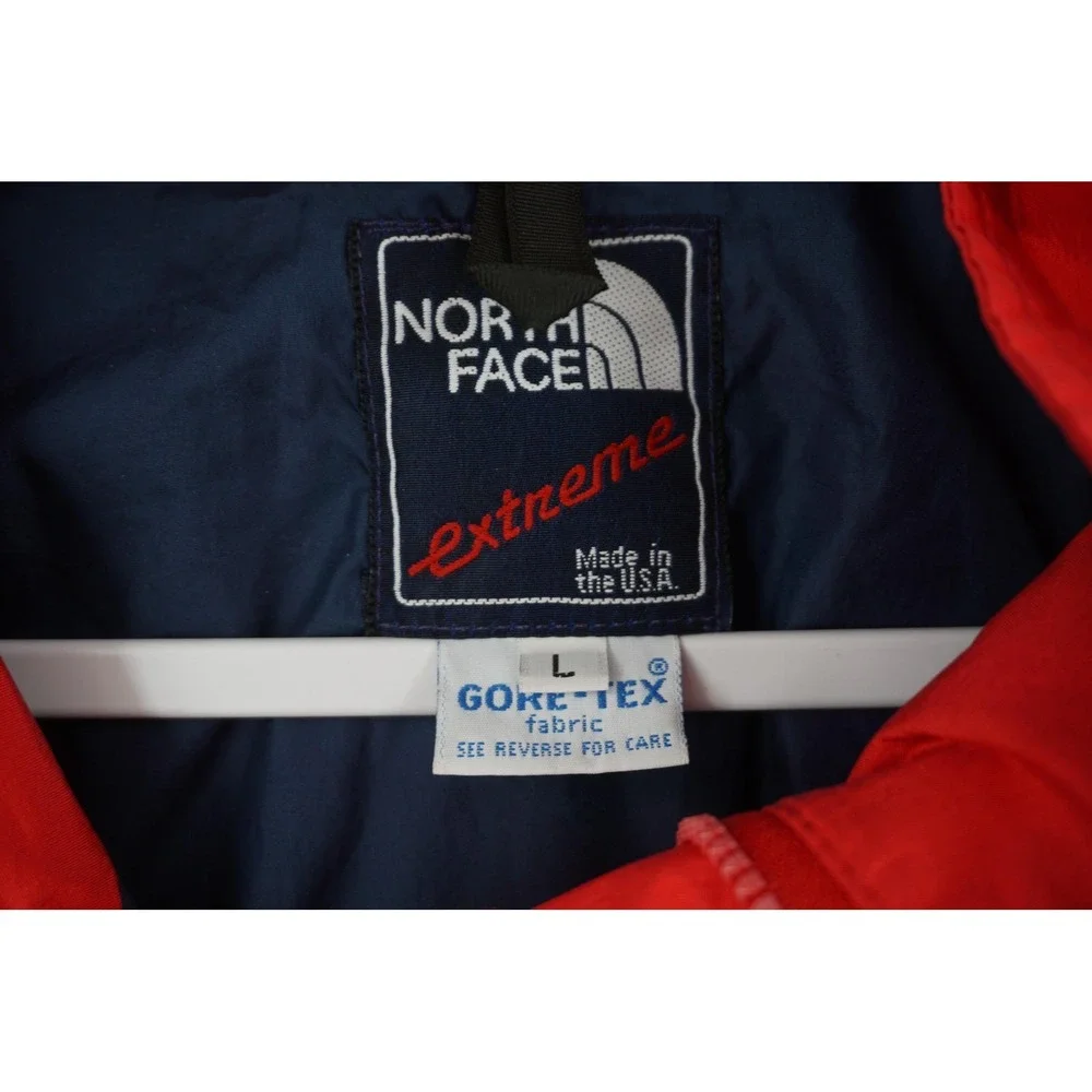 Vintage North Face Extreme Jacket Mens Large Red Gore Tex Hooded Made USA 80s‎